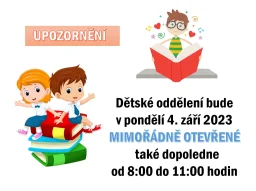 Mimořádný provoz dětského oddělení