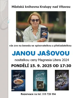 Beseda se spisovatelkou Janou Jašovou